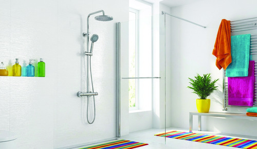 Colonne de douche thermostatique ronde 250 mm